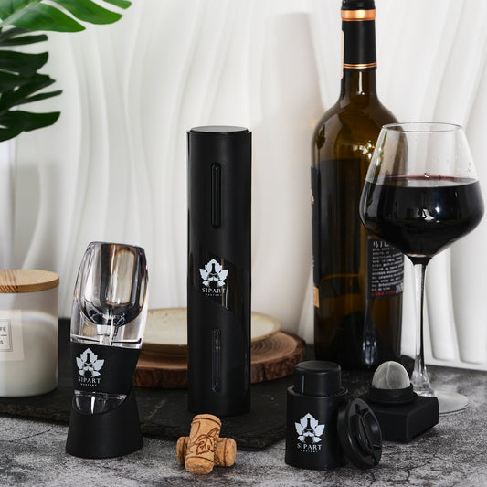Luxury Wine Gift Set – Electric Opener, Aerator & Stopper with Premium Box