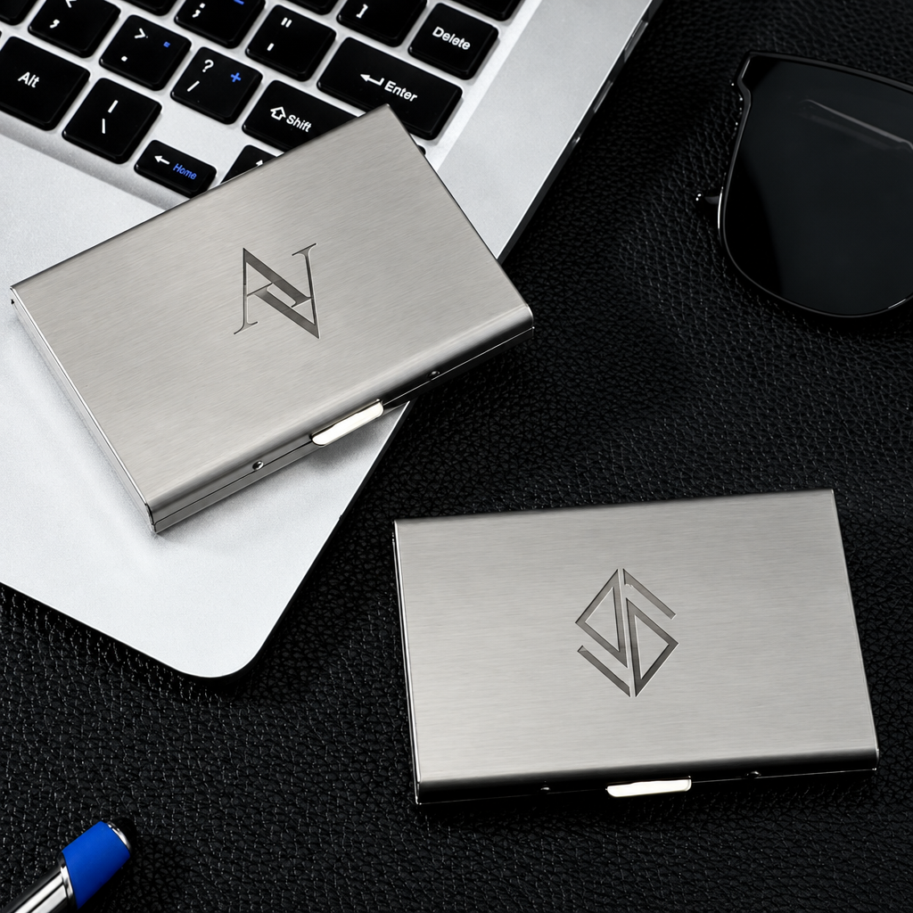 Personalized Engraved Metal Card Holder – RFID Blocking Stainless Steel Wallet