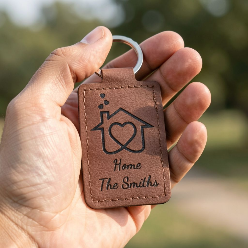 Custom Leather Keychain – Set of 10