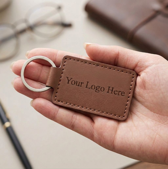 Custom Leather Keychain – Set of 10