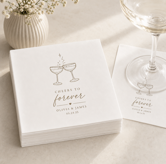 Custom Print Paper Napkins — Personalized Cocktail Napkins