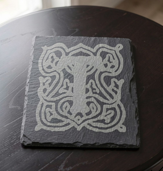 Custom Engraved Slate Coaster - Set of 4
